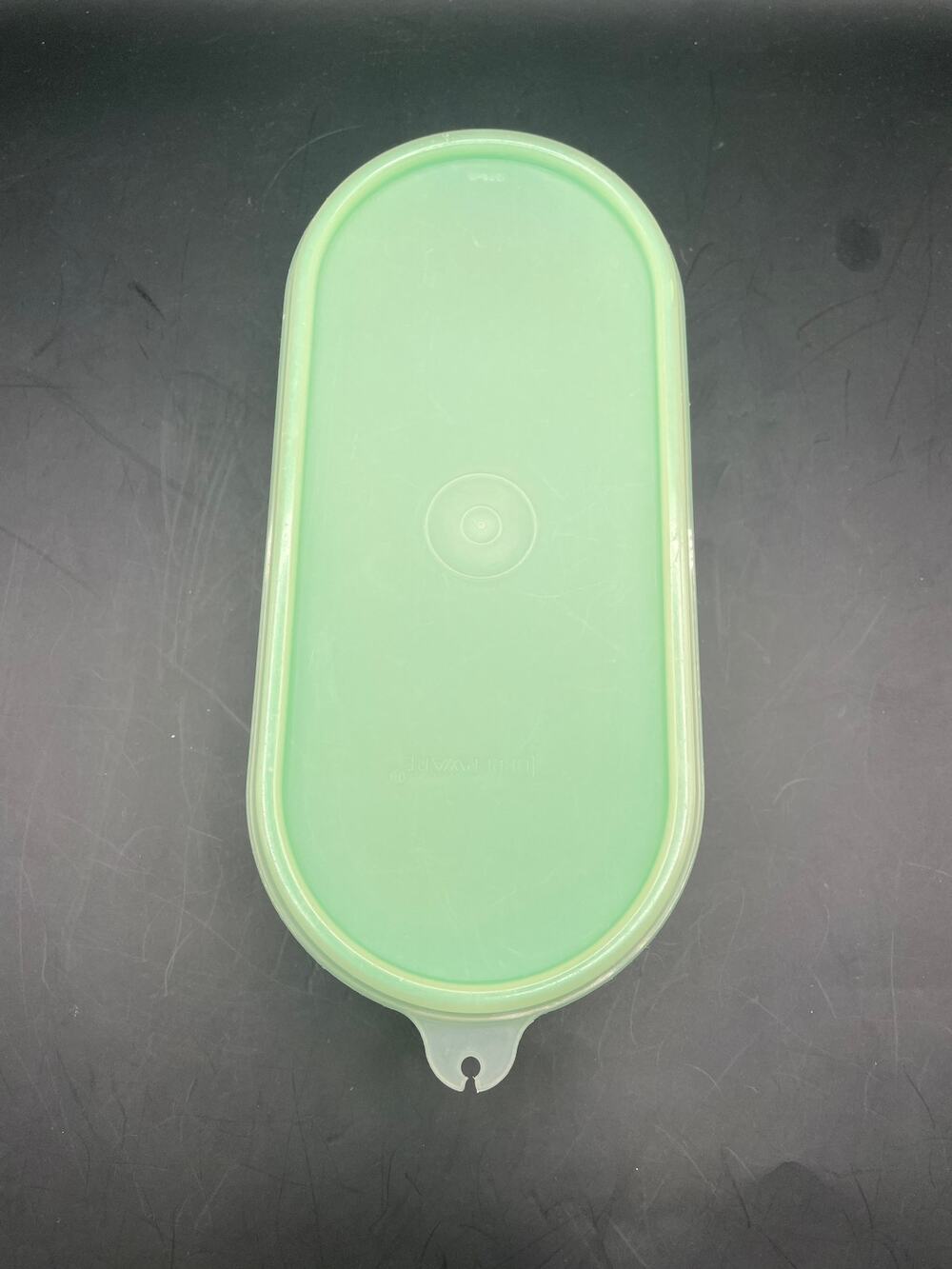Vintage Tupperware Jadite Green Oval Container with Lid
